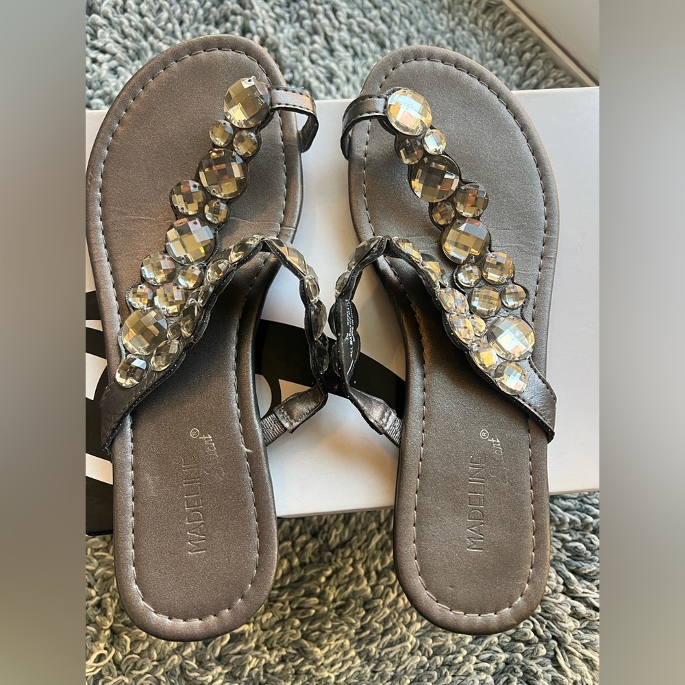 Madeline Women's Silver Embellished Sandals